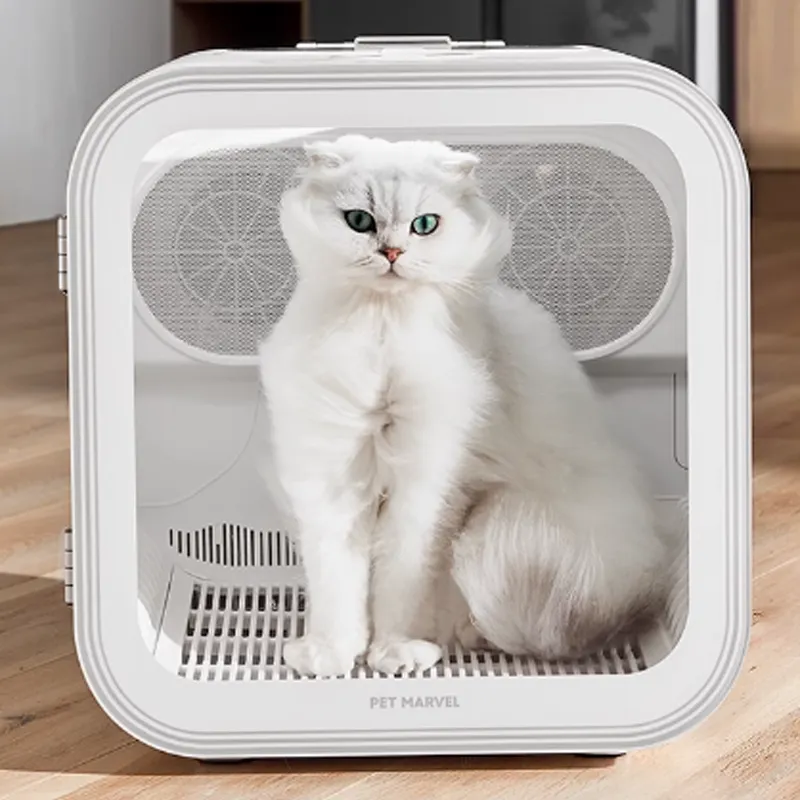 Opções de personalização para caixas de secagem para pets